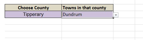 drop down list excel